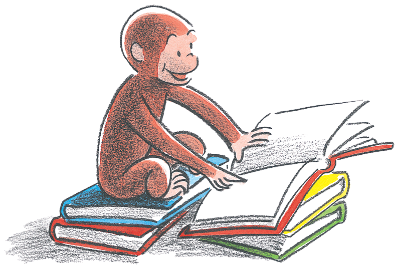 Curious George reading